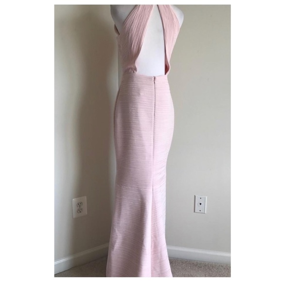 Carmen Marc Valvo Open Back Ruched Gown - Picture 7 of 12